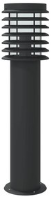 Candeeiro de chão para exterior c/ sensor 60 cm aço inox. preto