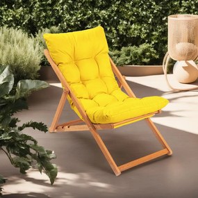 Cadeira de Jardim My006 – Amarelo Natural – 59x90x44 cm | Tribo Home