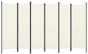 Divisória de quarto com 6 painéis 300x180 cm branco nata