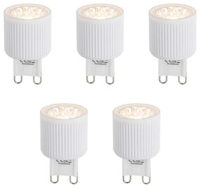 Conjunto de 5 Lâmpadas LED G9 24mm Reguláveis em 3 Passos 3W 300 lm 2700K