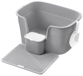 Caixa de areia para gatos extra large com paredes altas | FEANDREA | 75 x 63,5 x 33 cm | PPT003G01.
