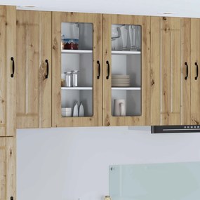 vidaXL Armário de Cozinha 2 pcs Carvalho Artesanal 40 x 31 x 80 cm