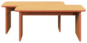 Mesa de centro 2 pcs Castanho-mel 100 x 69 x 35.5 cm
