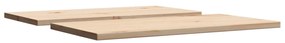 Tampos de mesa retangulares 2 pcs 60x30x1,7 cm pinho maciço