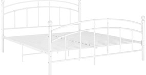 Estrutura de cama 140x200 cm metal branco
