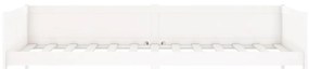 Sofá-cama 90x190 cm madeira de pinho maciça branco