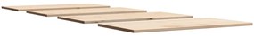 Tampos de mesa retangulares 4 pcs 90x45x1,7 cm pinho maciço