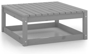 14 pcs conj. lounge de jardim + almofadões pinho maciço cinza
