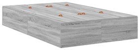 Cama com Arrumação Cinza Sonoma 120x190 cm