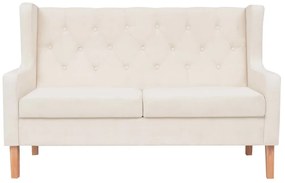 Conjunto de sofás 2 pcs tecido branco nata