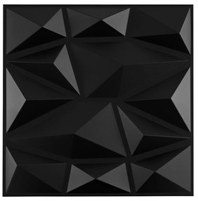 Pacote com 50 painéis de parede 3D com detalhes em diamante para corte criativo e faça você mesmo - Branco