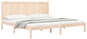 Cama sem colchão 200x200 cm madeira de pinho maciça