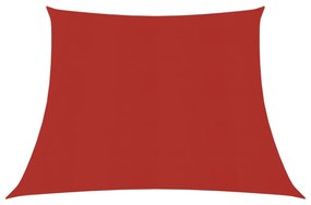 Para-sol estilo vela 160 g/m² 4/5x3 m PEAD vermelho