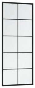 Espelhos de parede 2 pcs 100x40 cm metal preto