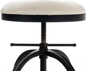 Banco de bar Radong 45 x 73-93 x 45 cm Preto