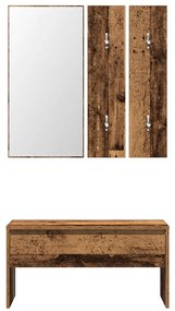Conjunto de móveis de corredor derivados madeira madeira velha