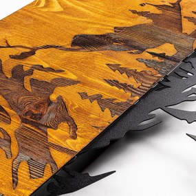 Acessório Decorativo de Parede Dag 2 – Nogueira e Preto – 38 x 58 cm