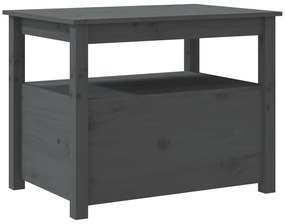 Mesa de centro 71x49x55 cm pinho maciço cinza