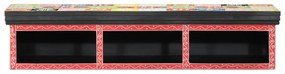 Cabide de TV Wall Mounted Multicolorido 100x30x22cm Madeira Engineered