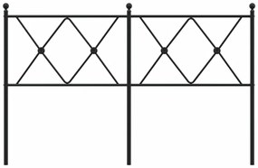 Cabeceira de cama 137 cm metal preto