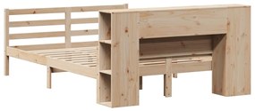 Cama com estante sem colchão 120x200 cm pinho maciço