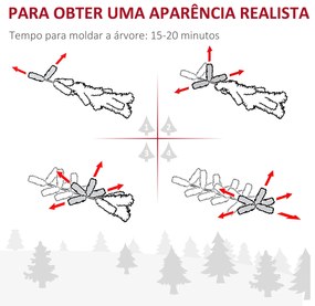 Árvore de Natal 180 cm Árvore de Natal Artificial Nevado com 492 Ramos
