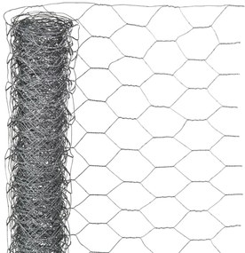 Nature Rede de arame hexagonal 1x10 m 40 mm aço galvanizado