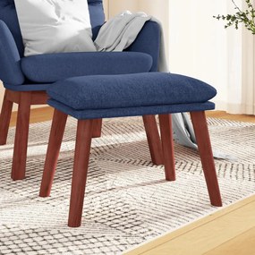 vidaXL Apoio de pés 45x29,5x35 cm tecido azul