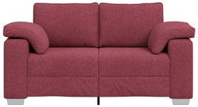 Sofá Loveseat vidaXL Vermelho Vinho 120 cm em Tecido