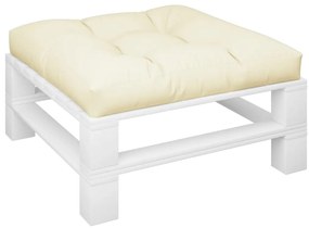 Almofadão para sofá de paletes 70x70x12 cm tecido creme