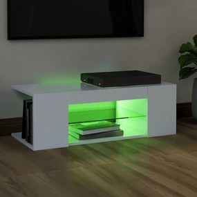 Móvel de TV Yoki com Luzes LED - Branco - Design Moderno