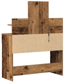 Mesa de Maquiagem com Espelho e Luzes LED Madeira Velha Madeira Recons