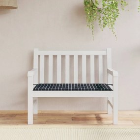 vidaXL Almofadão p/ banco jardim 100x50x4cm tecido oxford xadrez preto