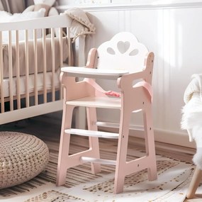 Cadeira alta para boneca (NÃO INCLUIDA) para crianças 50,8 × 27,9 × 24,9 cm Rosa