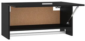 Roupeiro 70x32,5x35 cm derivados de madeira preto
