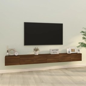 vidaXL Conjunto móveis de TV 3pcs madeira processada carvalho castanho