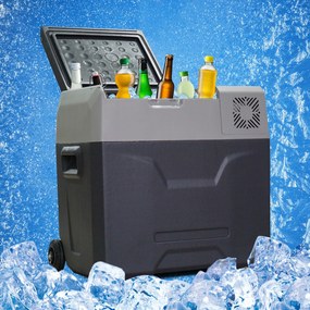 Geleira Refrigerador-congelador portátil Refrigerador por compressão Refrigerador elétrico com temperatura de -20 °C, 50 L, 12 V/24 V e 110 V-240 V