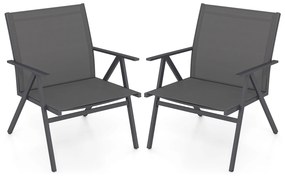 Sofá-cama de pátio com almofadas removíveis e almofada de assento - cinza