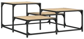 Mesa de centro 87,5x87,5x40cm derivados madeira carvalho sonoma