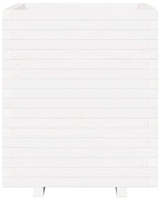 Vaso/floreira de jardim 60x60x72,5 cm pinho maciço branco