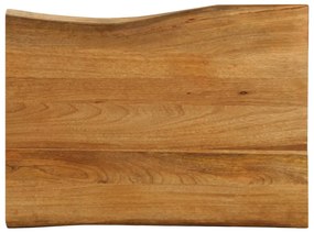 vidaXL Tampo de mesa c/ borda viva 70x60x3,8 cm mangueira maciça