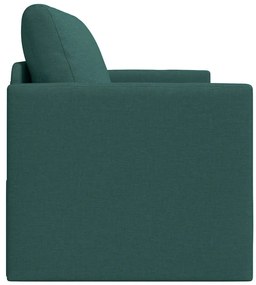 Sofá Cama 2-em-1 Verde Escuro 124x71x78 cm Tecido