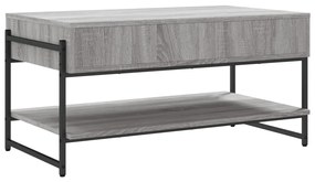 Mesa de centro 90x50x45 cm derivados de madeira cinzento sonoma