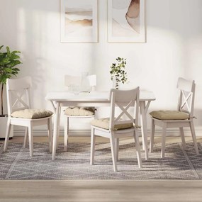vidaXL Almofadas de Assento 4 pcs Creme 40 x 40 x 6 cm Microfibra