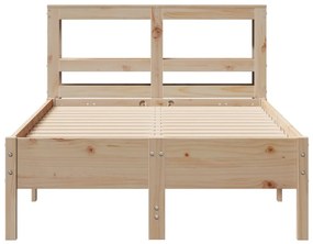 Cama sem colchão 120x190 cm madeira de pinho maciça