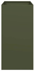 Vaso floreira 40x80x80 cm aço verde azeitona