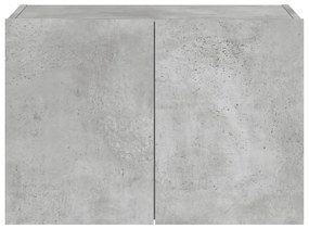 Móvel de parede p/ TV c/ luzes LED 60x35x41 cm cinza cimento