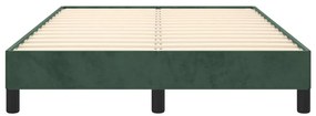 Estrutura de cama com colchão verde escuro 120x190 cm Veludo