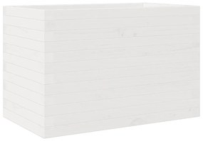 Vaso/floreira de jardim 70x40x45,5 cm pinho maciço branco