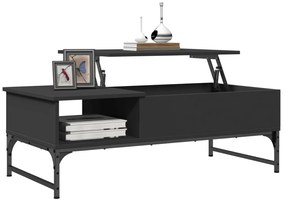 Mesa de centro 100x50x35 cm derivados de madeira/metal preto